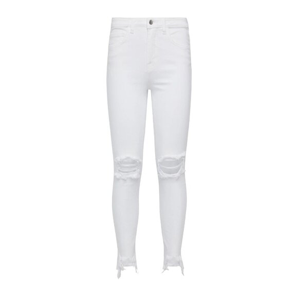 L'AGENCE High Line Jeans Size 25 Womens Blanc Destruct $435 - Picture 13 of 13